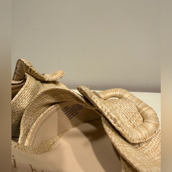 Gianni Bini Women's Hollywood Rattan Platform Sandals - Picture 7 of 8